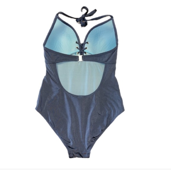EUC Nip Tuck Blue One-Piece Swimsuit- size 4 - Picture 4 of 7